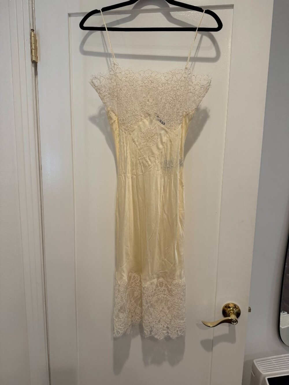 vintage sleep dress satin and lace
